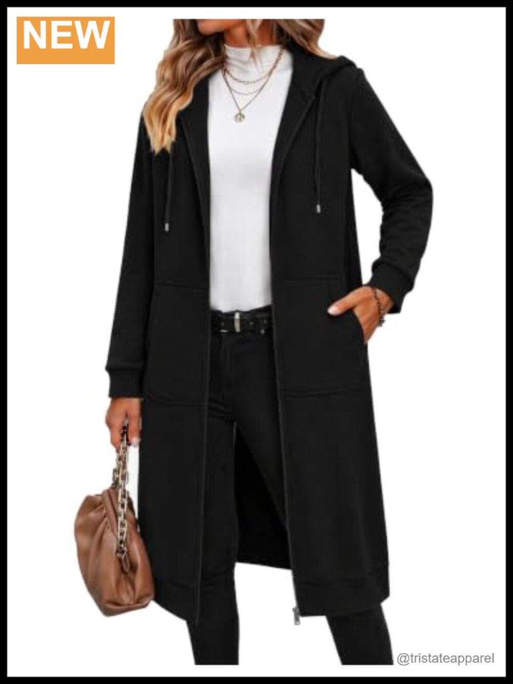 Women's Oversized Fleece Zip Up Hoodie Long Tunic Sweatshirt Casual